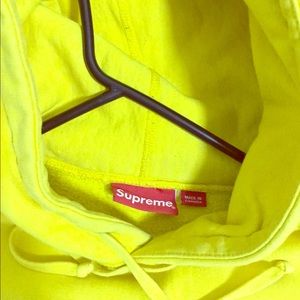 Supreme authentic yellow hoodie